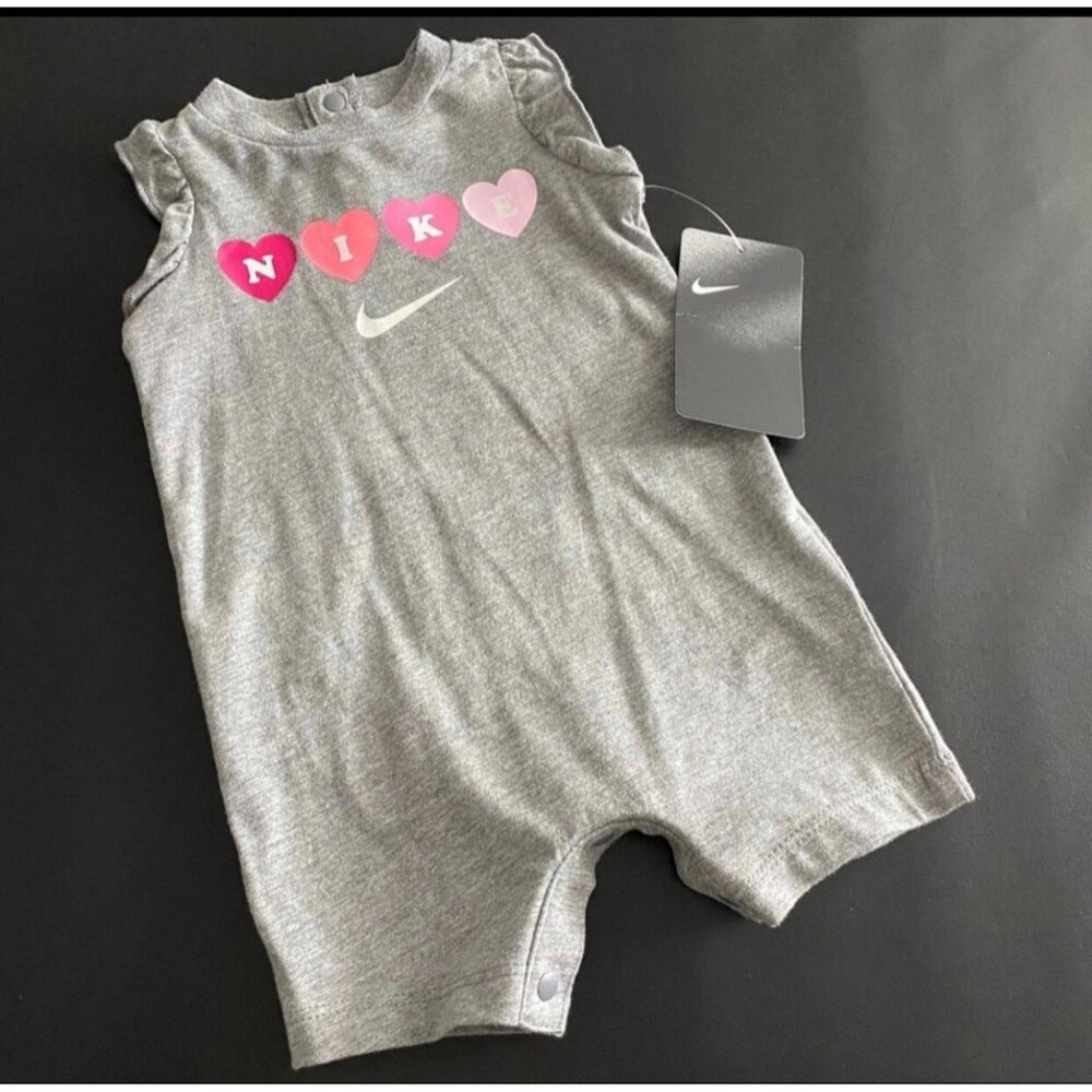 NWT Nike Flutter Sleeve Shortie Romper Baby Girls Size 6M